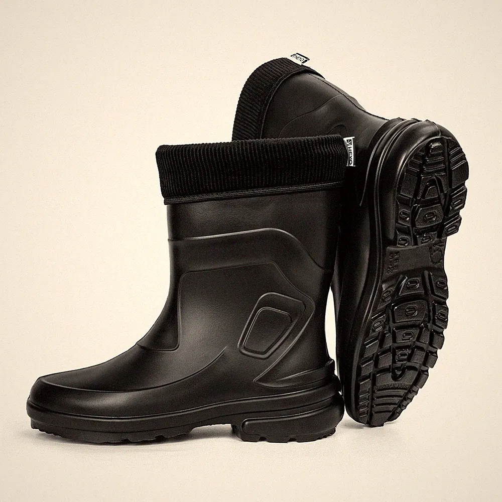 Gummistiefel Damen Thermostiefel gefüttert Leicht EVA Stiefel Winterstiefel