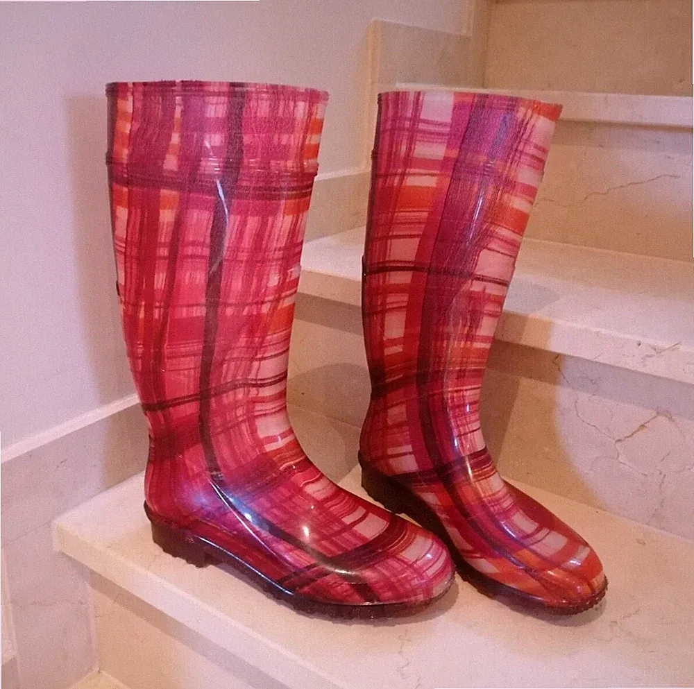 Gummistiefel Damen von G&G Gr. 38 bunt / pink