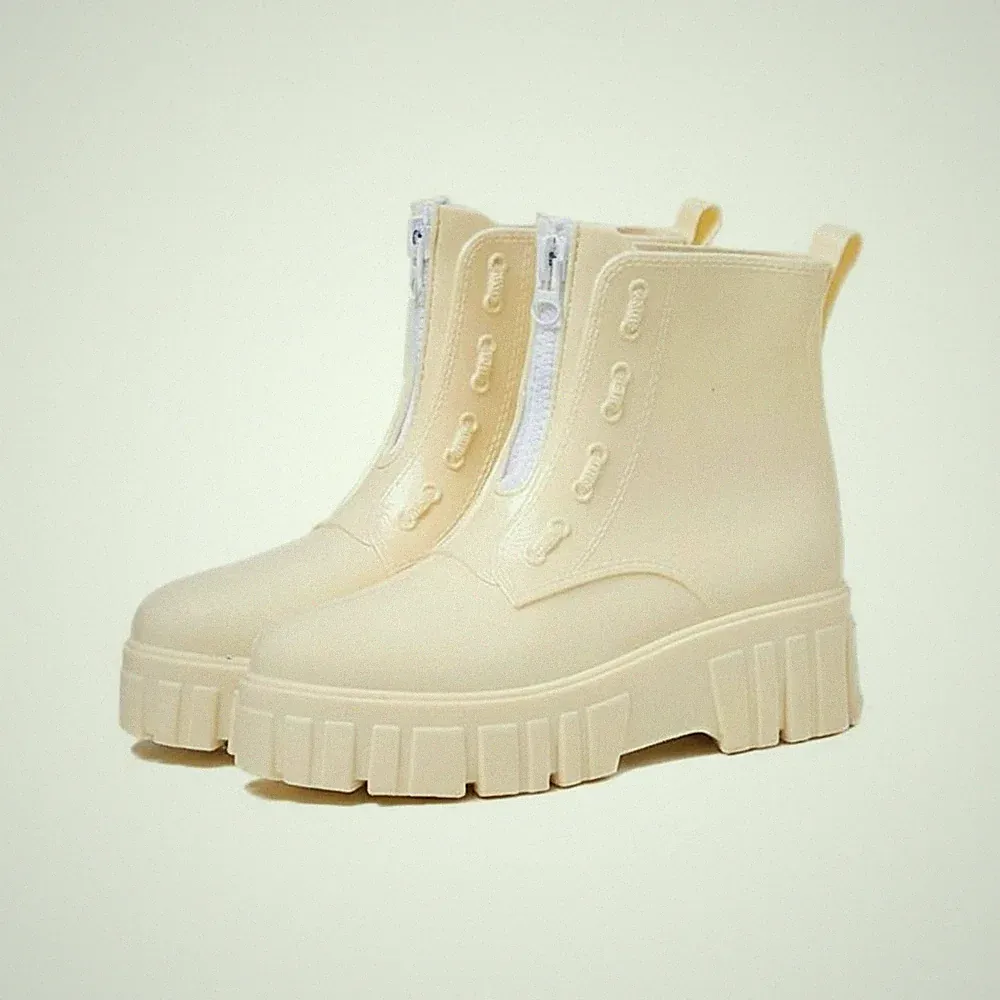Gummistiefel Damen Wasserdicht Profilsohle Sichere Traktion für Regenwetter