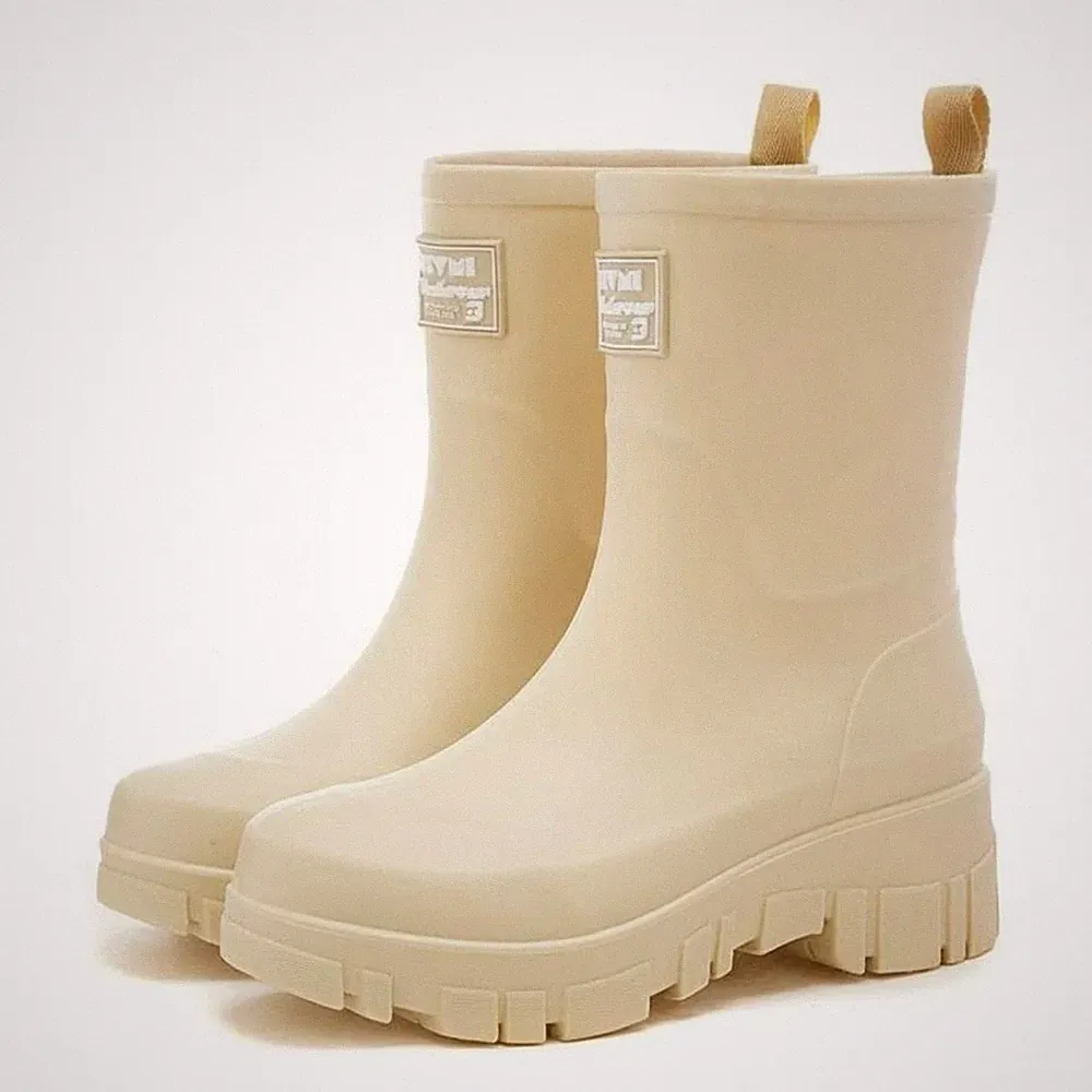 Gummistiefel Damen Wasserdicht Rutschfest Leichtes Schlupfdesign für Stadt