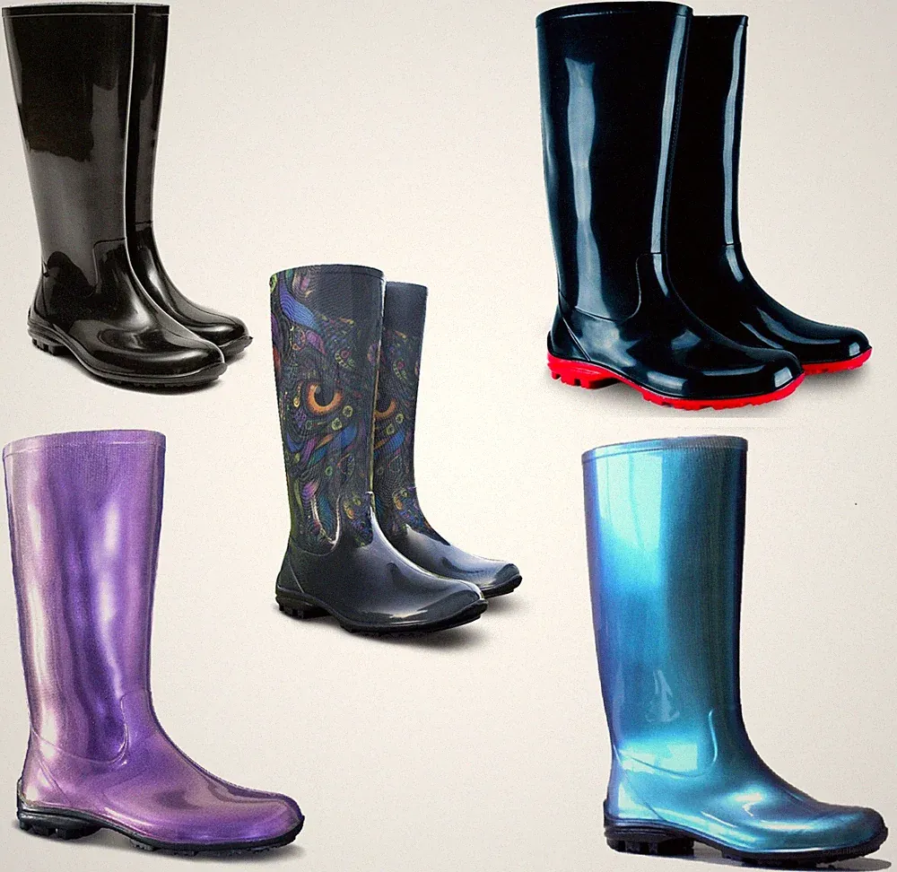 Gummistiefel Damen Wasserdicht Stilvoll Modisch Städtisch Straße Farben Hoch