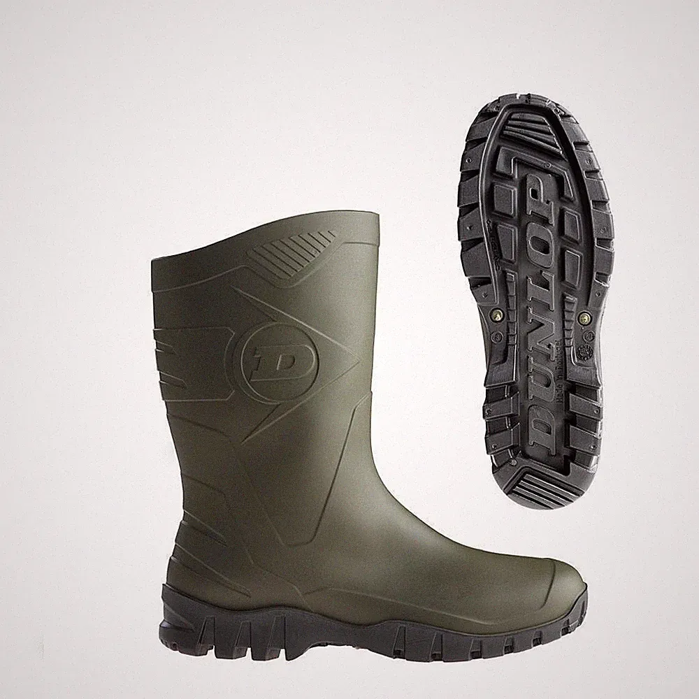 Gummistiefel Dunlop Dee olivgrün Halbstiefel Arbeitsstiefel kurz PVC wasserdicht