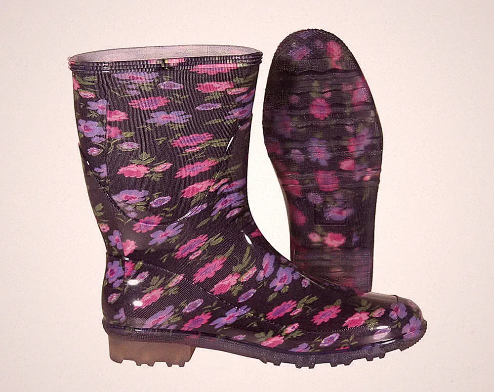 gummistiefel damen schwarz festival