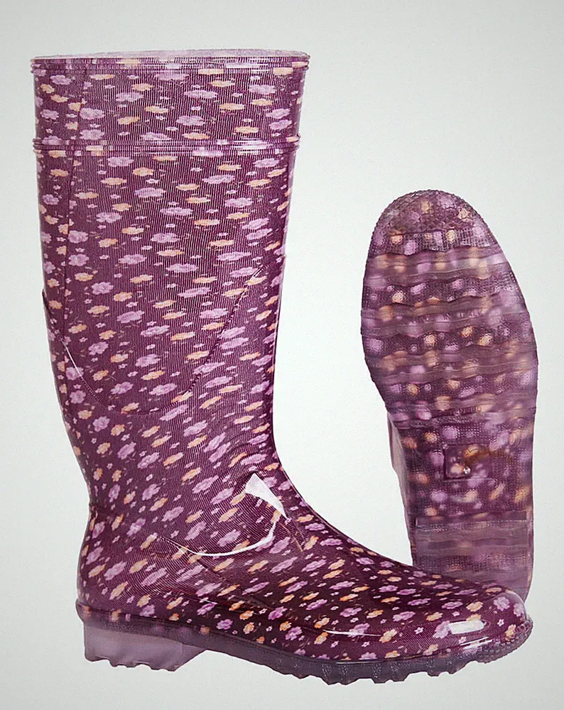 Gummistiefel G&G Damen LINA lila-blumen Größe 36 / 37 / 38 / 39 / 40