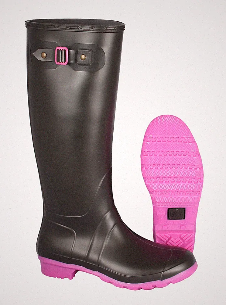 Gummistiefel G&G Lampo Damen schwarz-fuchsia Größe 36 / Größe 37 / Größe 38