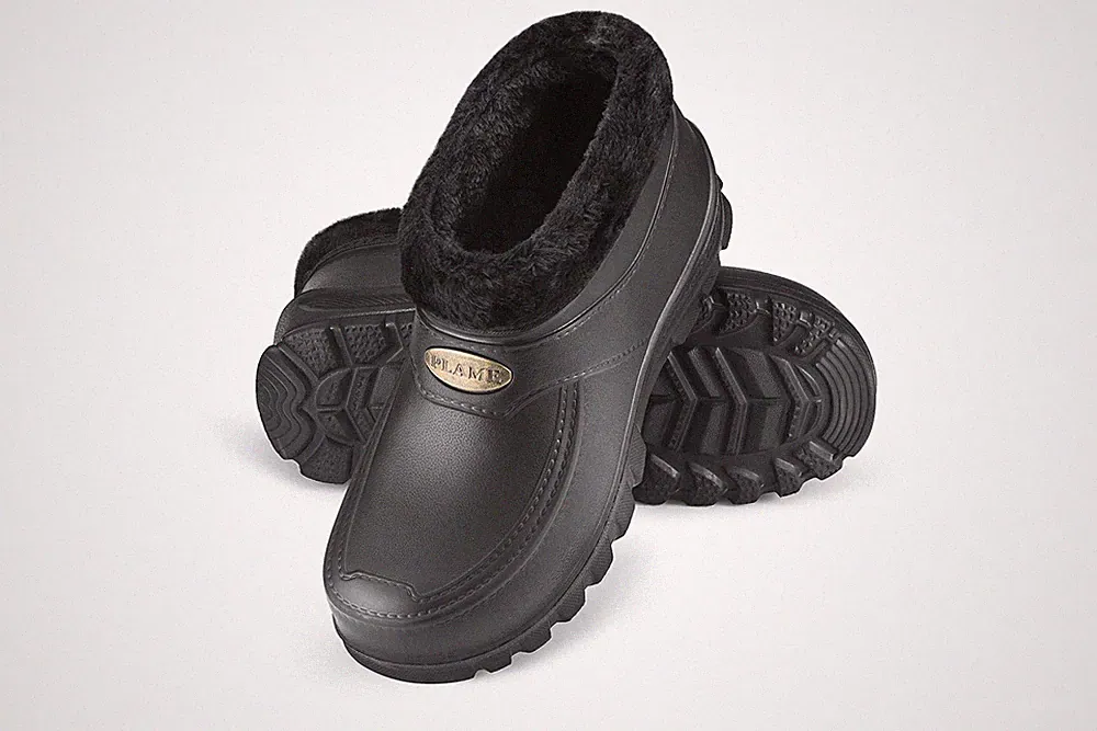 Gummistiefel Gefüttert Herren Clogs Regenstiefel Herren Gefütterte Gummistie...
