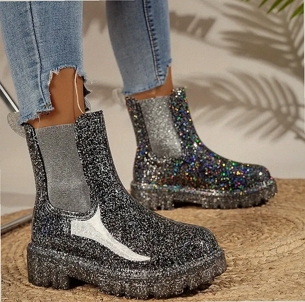 Gummistiefel Glitzer Gr 39 Und 40