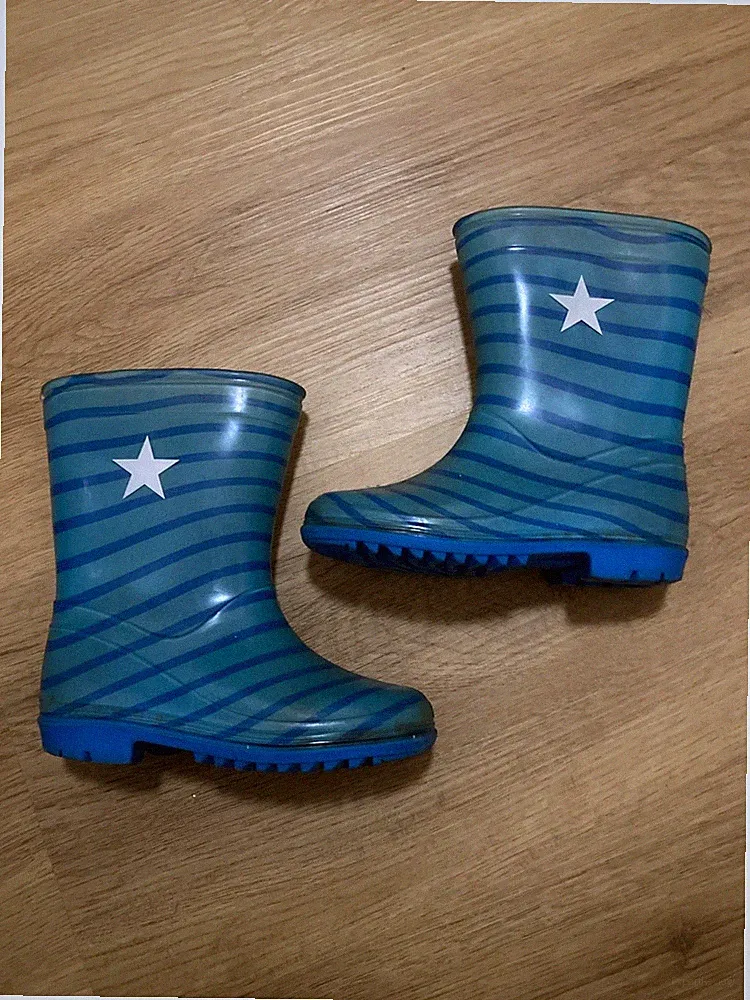 Gestreift Gummistiefel