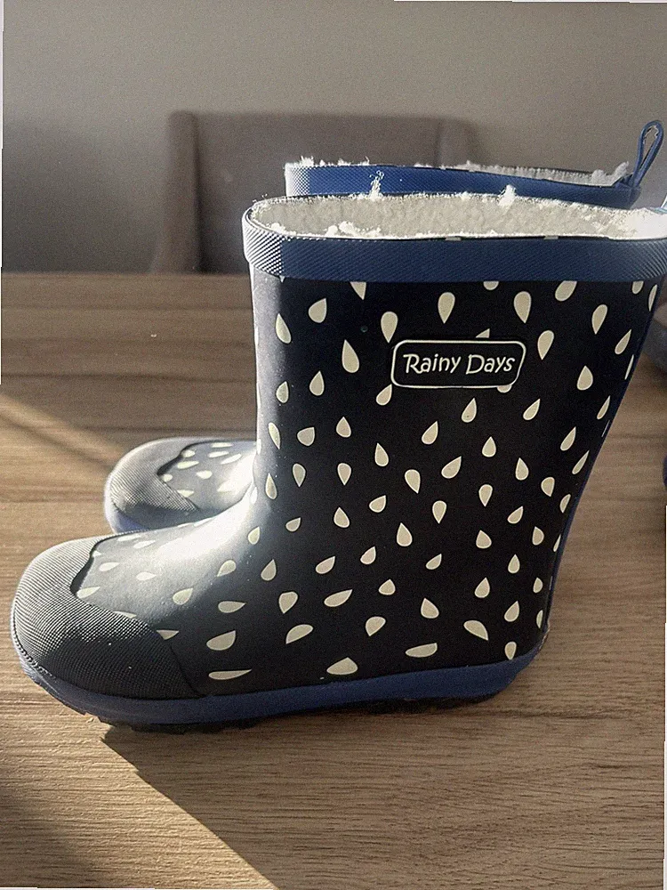 Gummistiefel Gr 34 Blau gefüttert