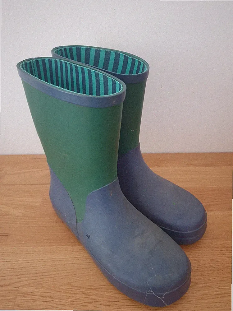 Gummistiefel Gr.34 Blau Grün