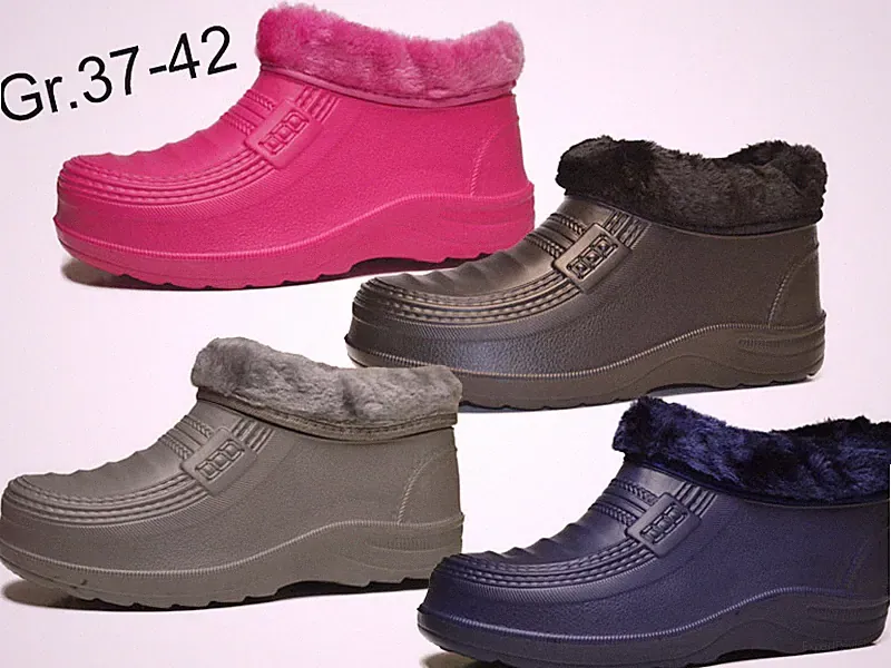 Gummistiefel Gr.37-42 Gummischuhe gefüttert Gartenschuhe Damen Clogs NEU 2734m