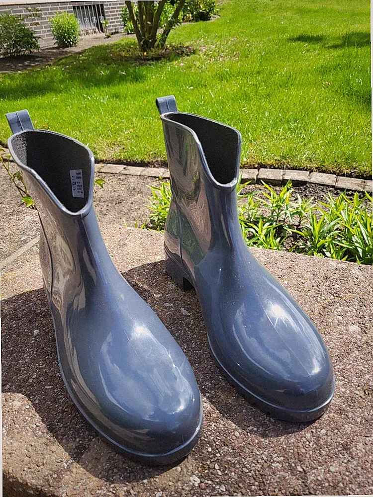 Gummistiefel,grau ,knöchelhoch,neu