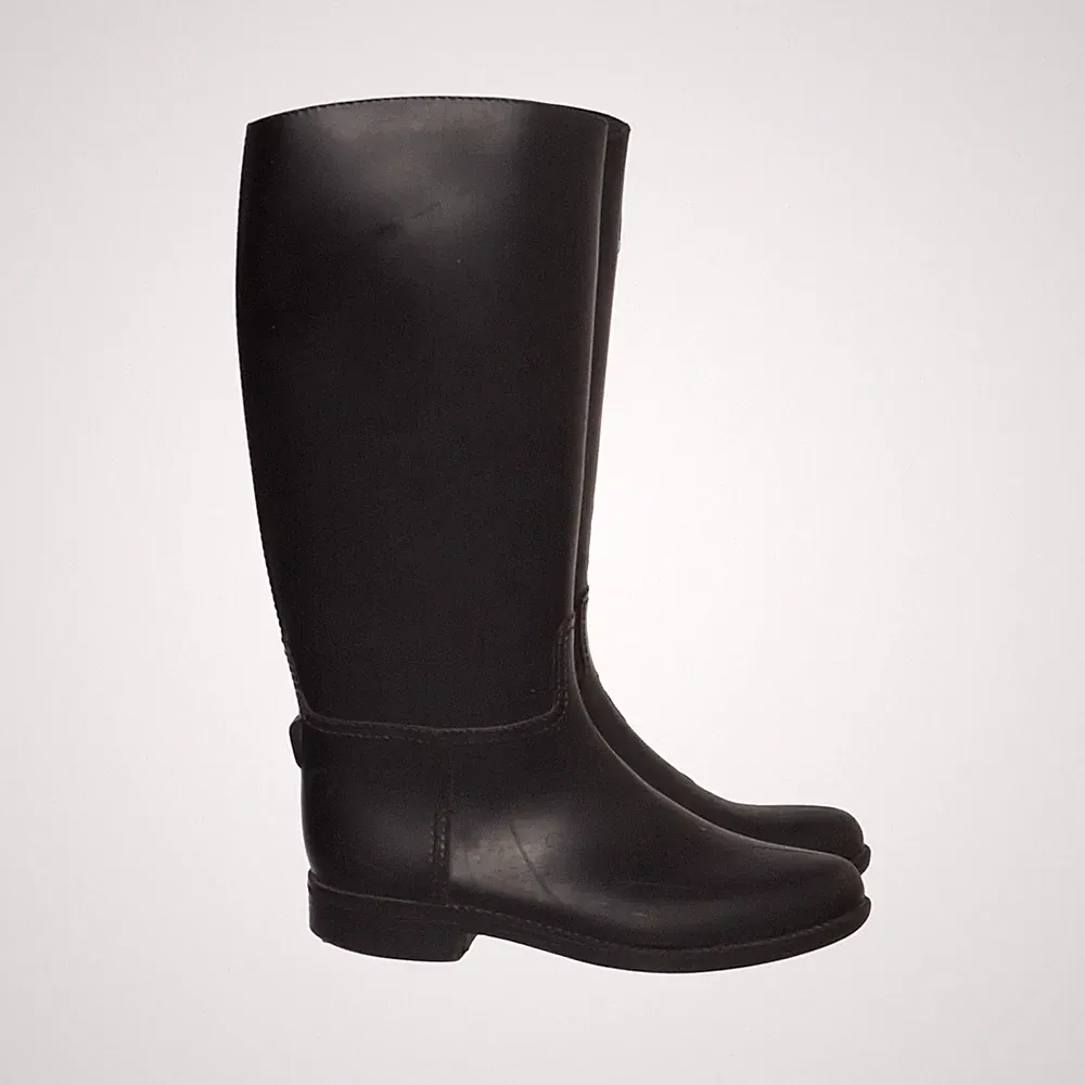 Gummistiefel, Größe: 30, Schwarz, Leder, Damen #p9Y