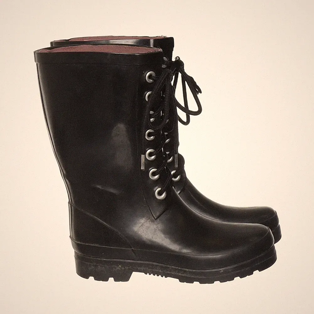 Gummistiefel, Größe: 34, Schwarz, Damen #lnN