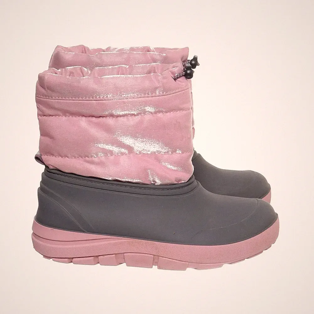 Gummistiefel, Größe: 35, Pink/Grau, Leder, Damen #ZuH