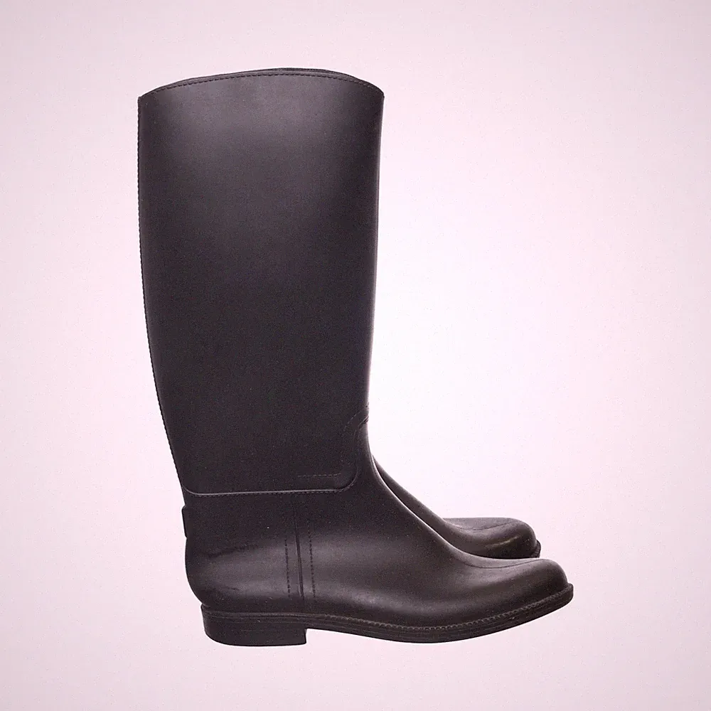 Gummistiefel, Größe: 35, Schwarz, Leder, Damen #Pbg