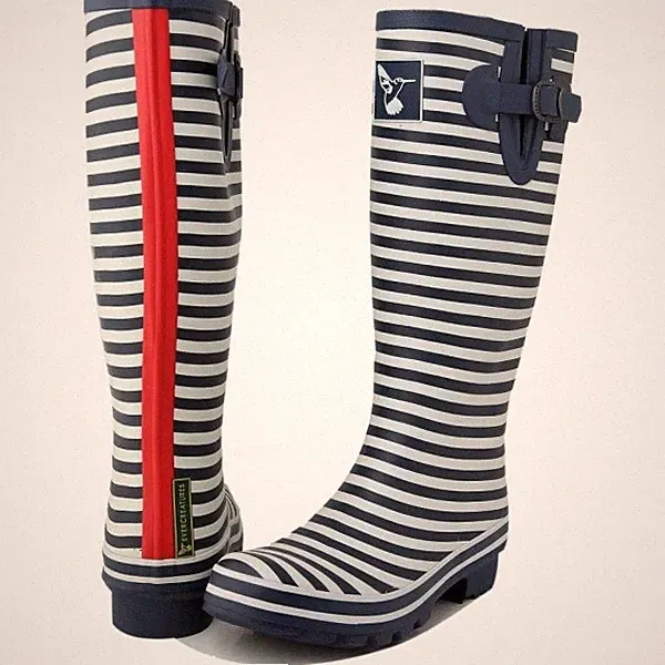 Gummistiefel Grösse 36 Evercreatures Bristol Blau Weiss Streifen Stiefel