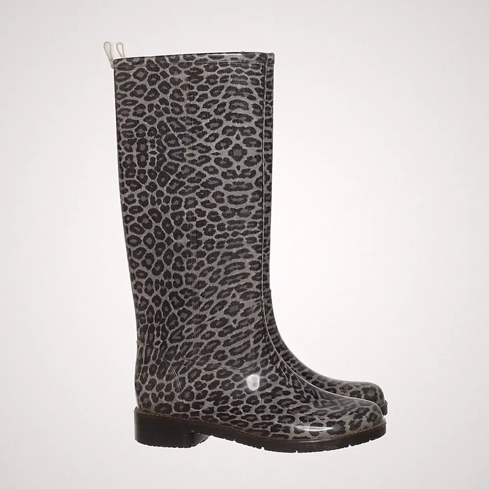 Gummistiefel, Größe: 37, Grau/Schwarz, Leder, Damen #5X0