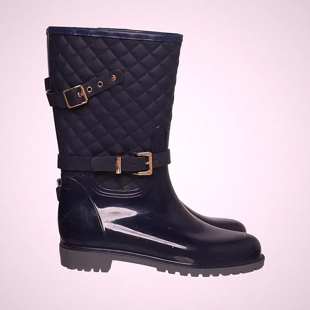 Gummistiefel, Größe: 40, Blau/Grau, Damen #gcj
