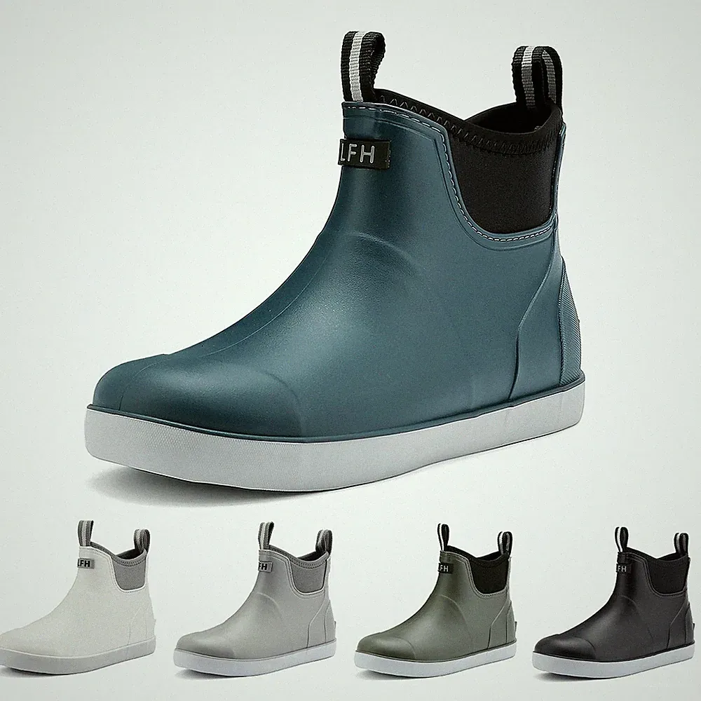 Gummistiefel Herren Halbhoch Wasserdicht, Gefüttert Protective AntiRutsch Sti...
