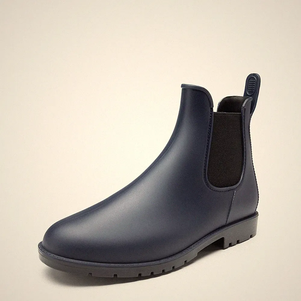 Gummistiefel Herren Kurze Chelsea Boots,Size 44,Blau