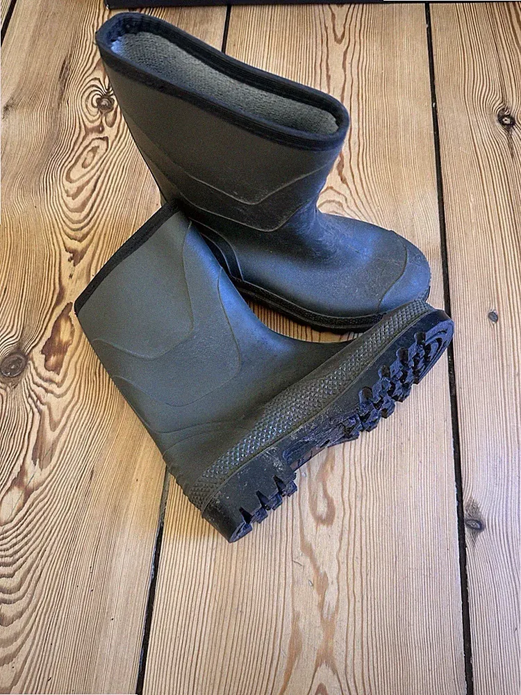 Gummistiefel Khaki Schwarz Gr. 36 Pre-Loved