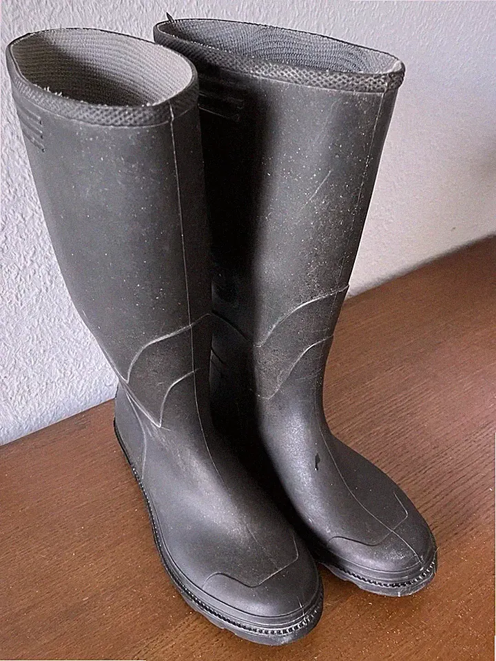 Gummistiefel MARKANT Anglerstiefel Stiefel Gartenstiefel PVC schwarz 43-44 Gr.