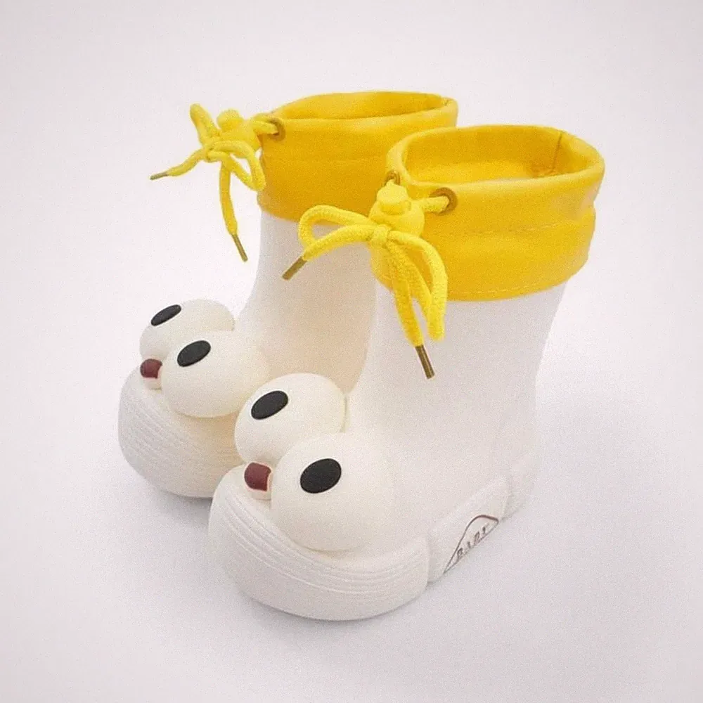 Gummistiefel mit Kulleraugen weich und bequem Cartoon Regenschuhe für Regentage