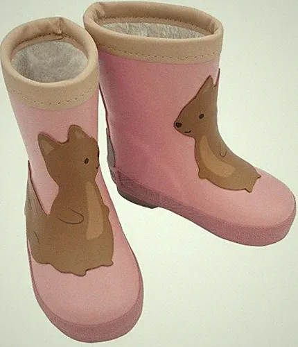 Gummistiefel Mittelschaft o.Stulpe + Warmfutter in Rosa Eichhörnchen von MAXIMO