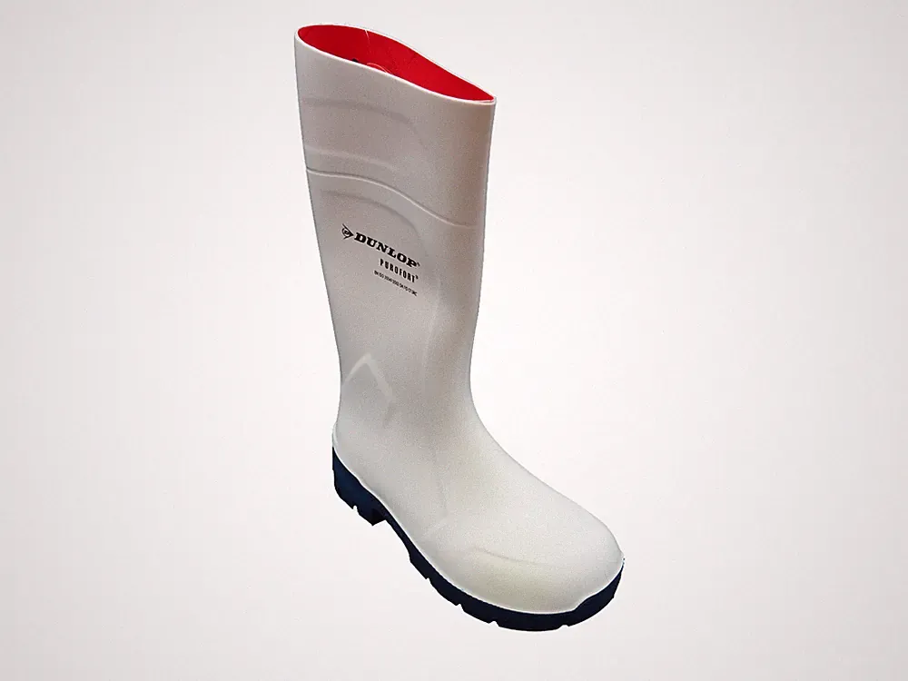 Gummistiefel Multigrip mit Stahlkappe weiß, hoher Grip