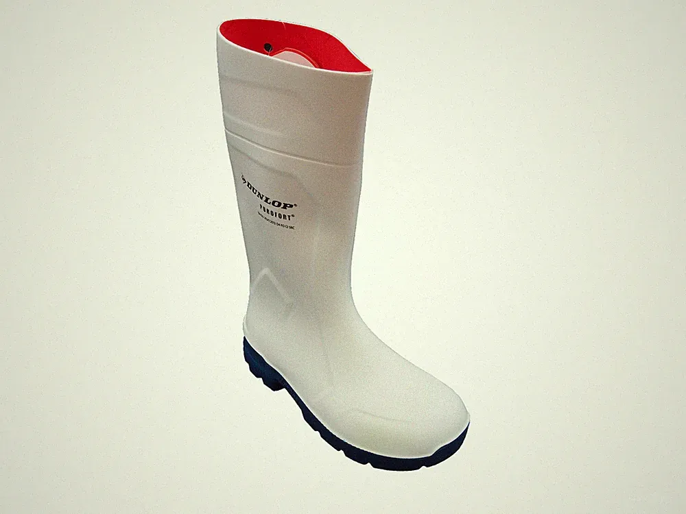 Gummistiefel Multigrip ohne Stahlkappe weiß, hoher Grip