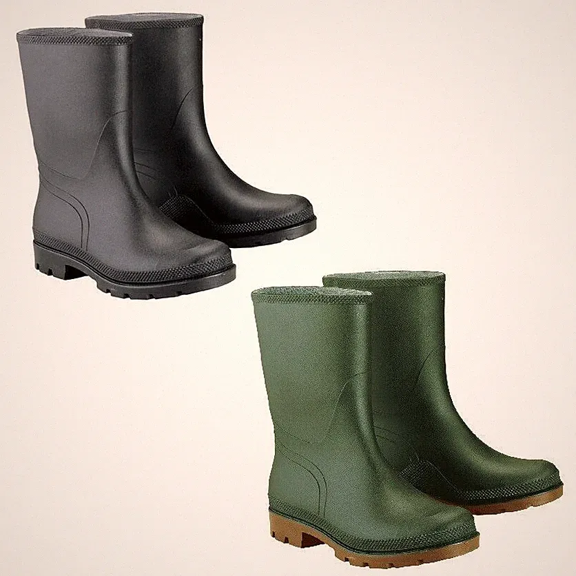 Gummistiefel PVC Regenstiefel Halbhoch Halbstiefel Kurzschaft Arbeitsstiefel