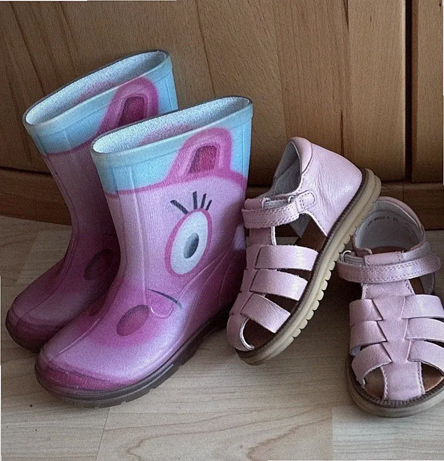 Gummistiefel/Sandalen Mädchen Schuh Paket Gr.21-23 getragen guter Zustand
