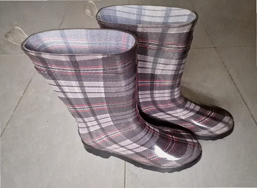 +++ GUMMISTIEFEL - schottisches KAROMUSTER - GR. 37 +++