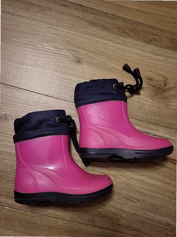 Gummistiefel Stiefeletten kurz pink rosa Schnüre 24 Mädchen Kurzstiefel blau