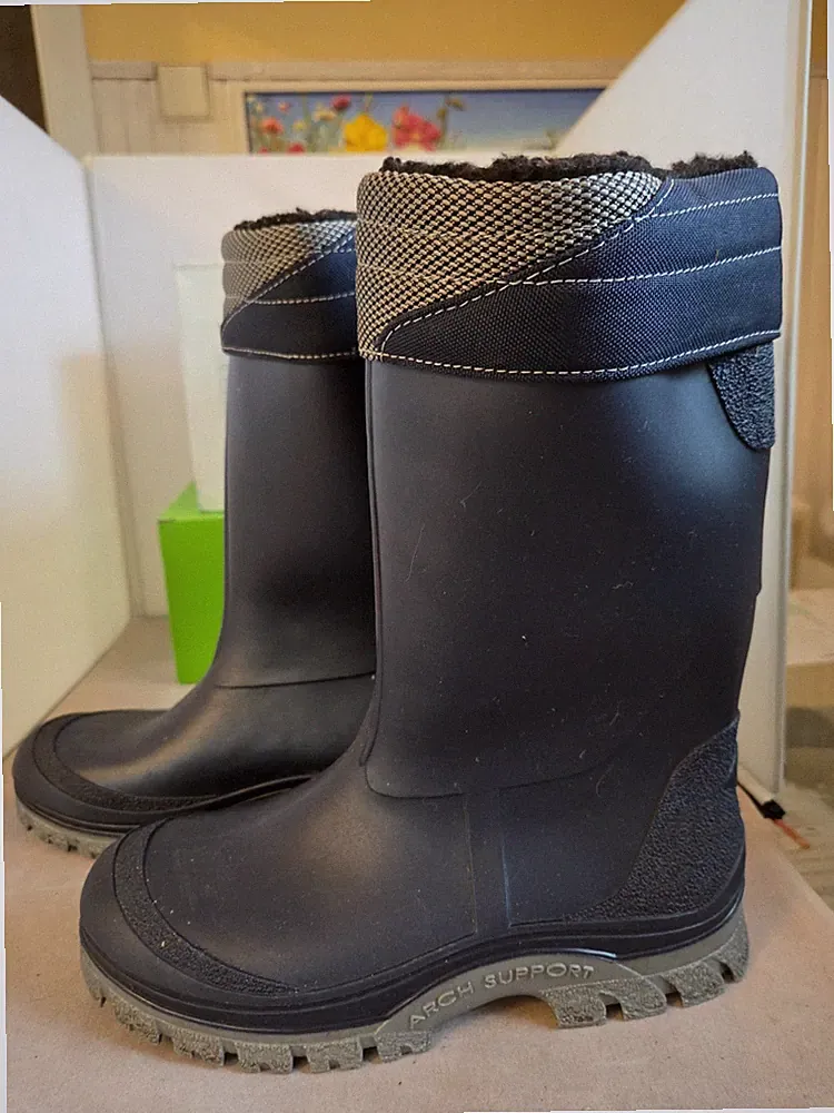 Gummistiefel von Spirale, Jungen Mädchen, Gr.37 gefüttert wasserdicht dunkelblau