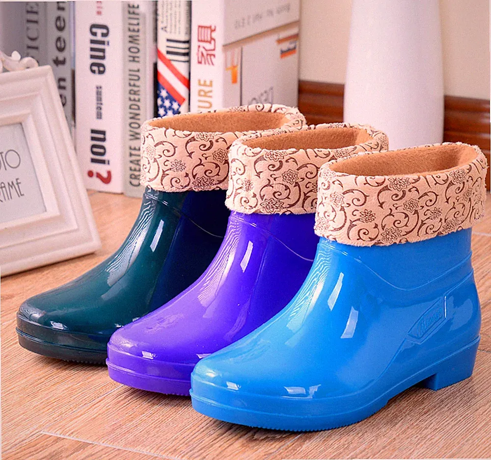 Gummistiefel Winter Regenstiefel Schuhe Für Garten Arbeite Warm Rutschfest
