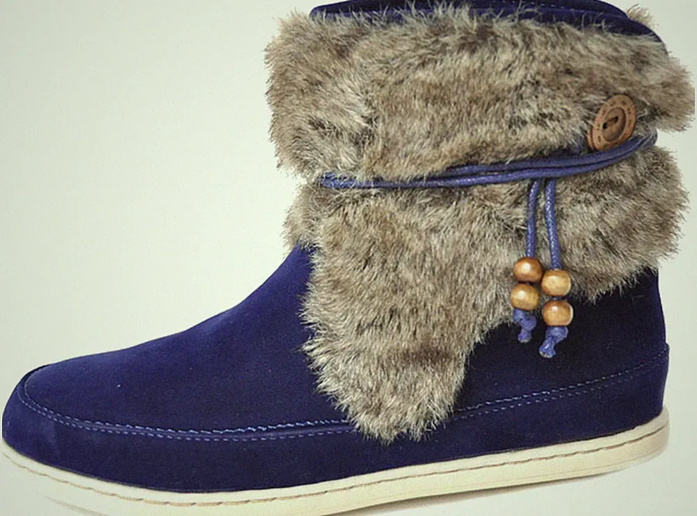 Halbhohe FAKE FUR Velours BOOTIES Stiefel STIEFELETTE Fell Indie Style