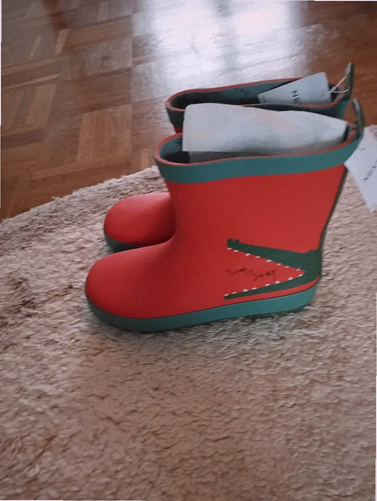 Halbhohe Gummistiefel Next Krokodil Orange Grün Neu mit Etikett Größe 34 35