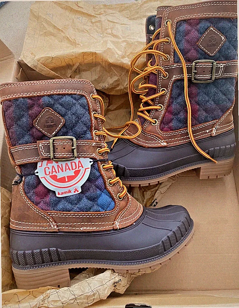 halbhohe Schnallen Stiefel KAMIK SIENNA 2 braun - Gr 35/36 - Ancle Boots - OVP