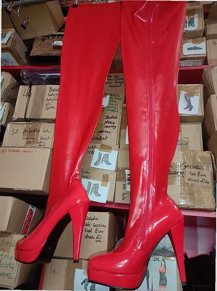 Handgefertigte gummi Stiefel Overknee vielen Farben Absatz 13cm 37 38 39 40 41