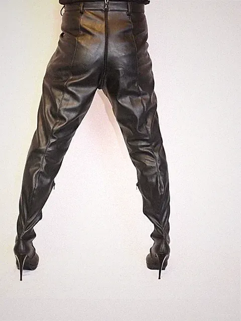 Handgefertigte stiefel hose plateu 2cm kunstleder heels 13cm viele farben Polen