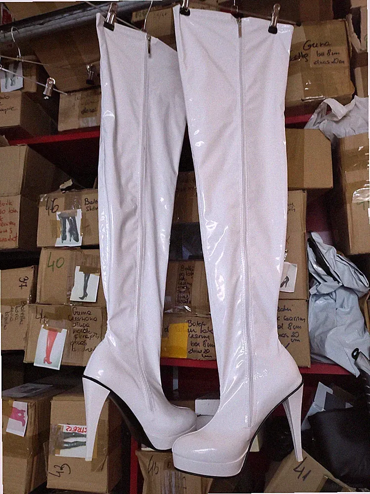 Handmade Overknee Stiefel lack Absatz 13cm vielen Farben size 41 40 39 38 37