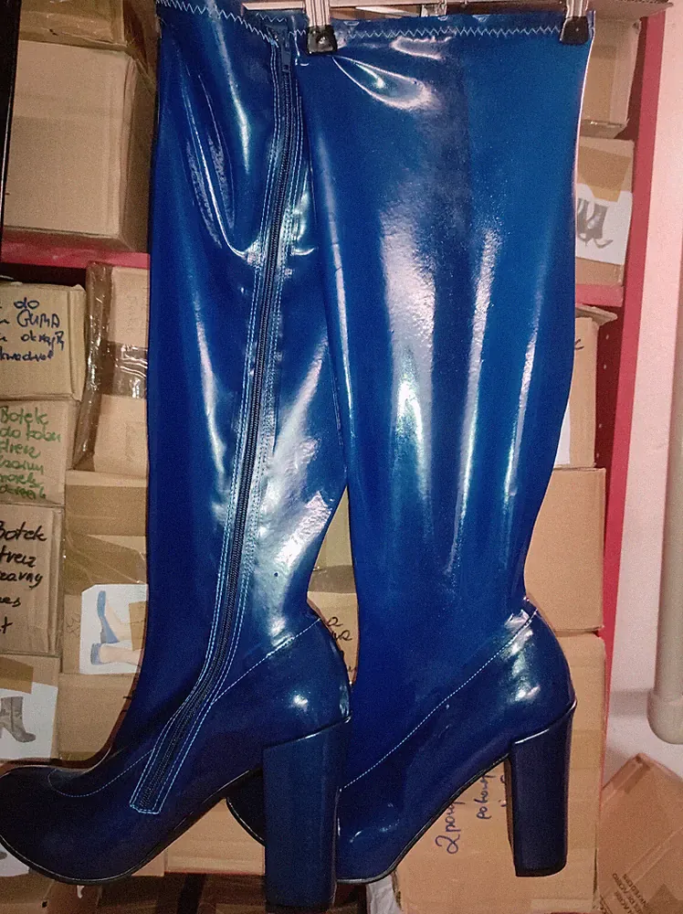 Handmade Stiefel latex gummi viele farben Größe 41-47 Absatz 11cm Bolingier