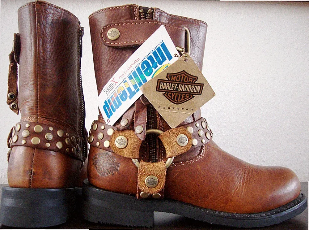 HARLEY DAVIDSON VADA Biker Boots Damen Stiefelette Stiefel Leder Bootie Gr37 NEU