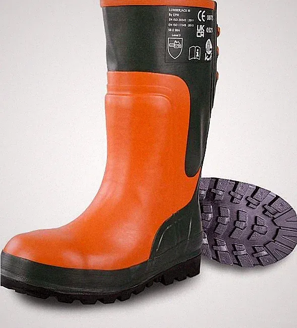 Hase Forststiefel Lumberjack Gummistiefel Naturkautschuk Schnittschutz Gr 39-48