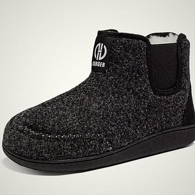 Hausschuhe Herren Plüsch Gefüttert Hüttenschuhe Winter Warm Hausstiefel Gesch...
