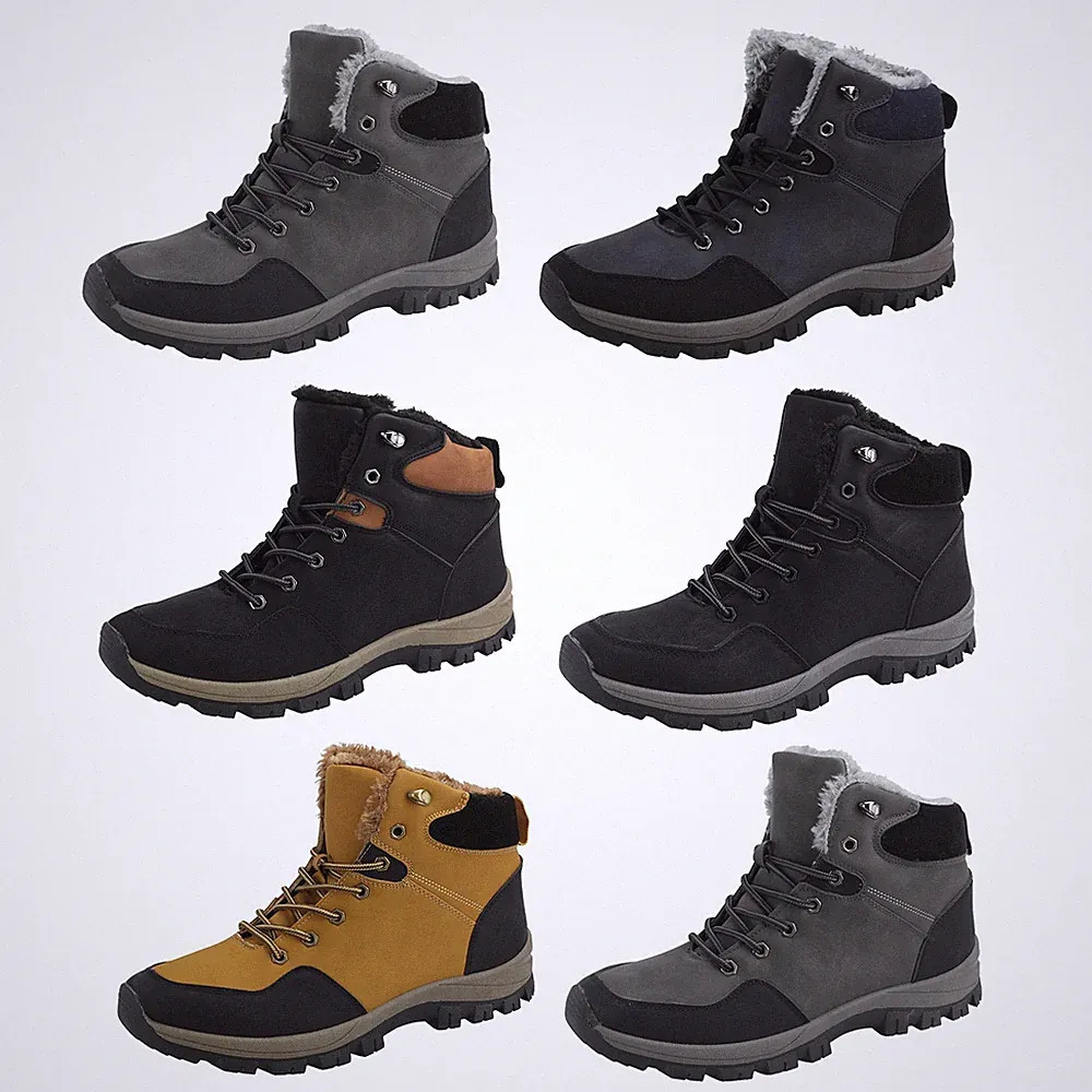 Herren Boots Stiefel Stiefeletten Trekking Outdoorschuhe Gefüttert Winterstiefel