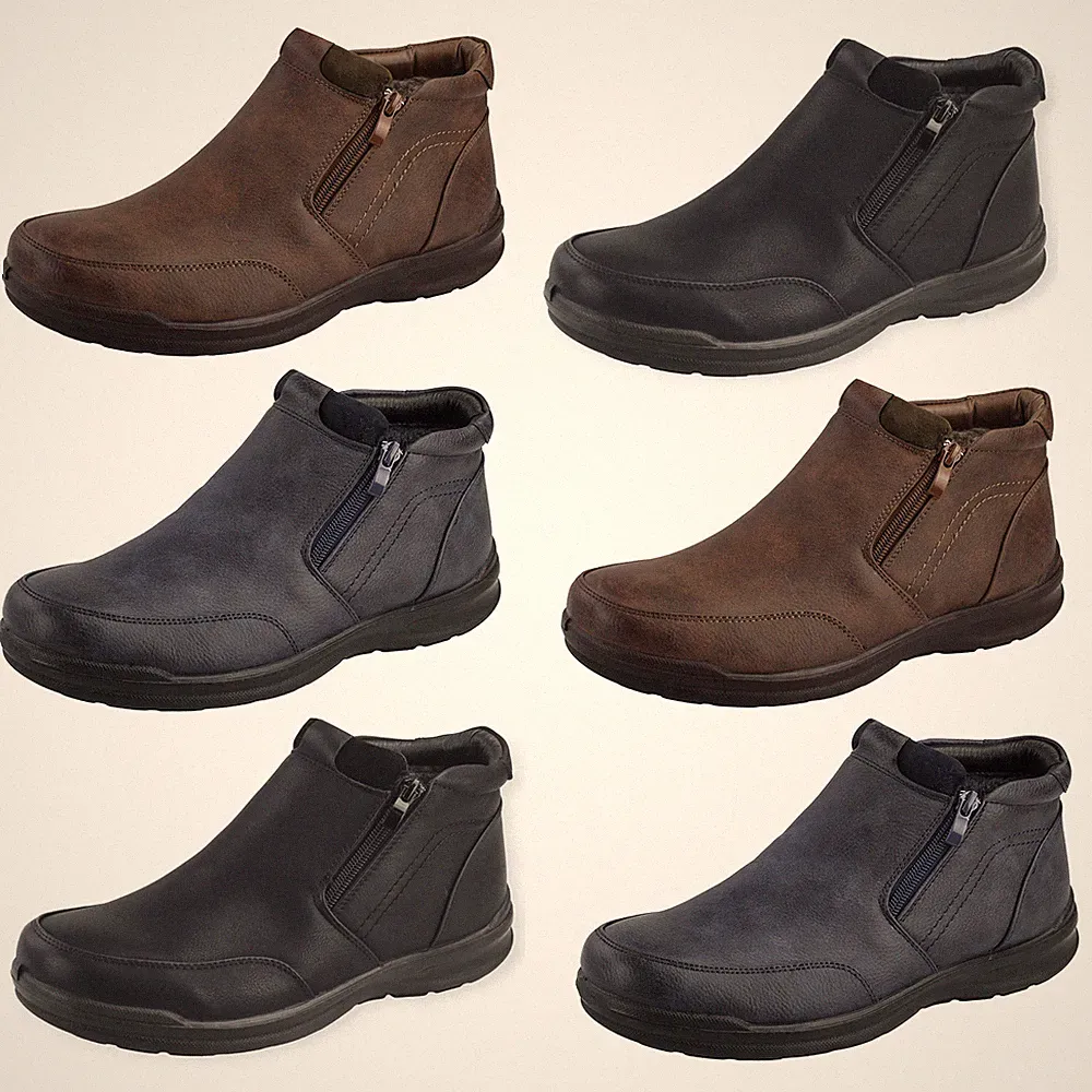 Herren Boots Winterstiefeletten Stiefel Gefüttert Kurzschaft Boots Warm 40-45