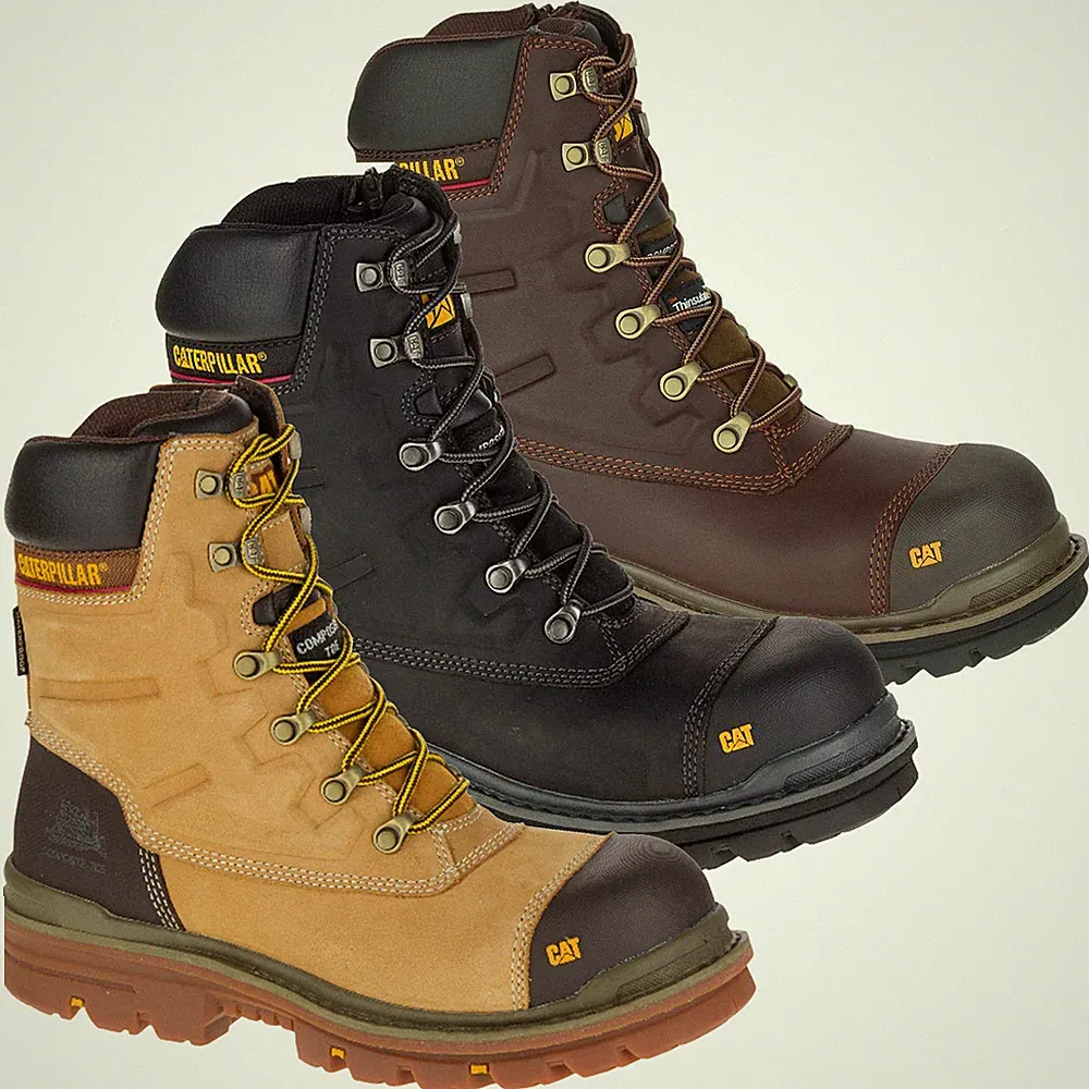 Herren Caterpillar Premier 8 WR TX Verbundkappe/Zwischensohle Arbeitsstiefel Größen 6 bis 12